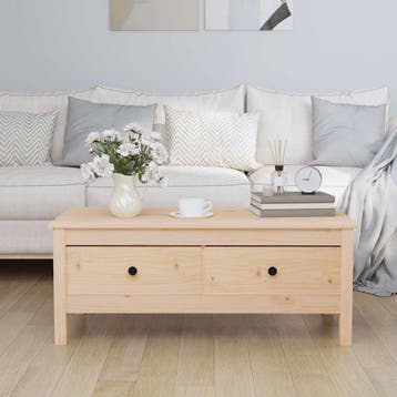 vidaXL Salontafel 100x50x40 cm massief grenenhout, Verzenden, Nieuw