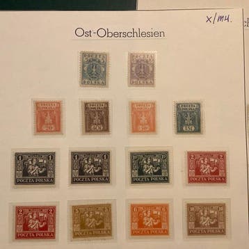 Empire allemand 1918/1920 - Collection de Silésie orientale