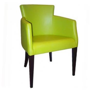 Stoel | OMEGA | Kunstleer/Hout | Green | Wengé Poten |, Verzenden
