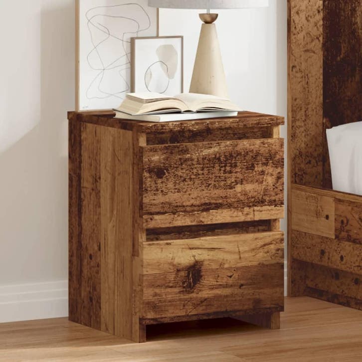 vidaXL Nachtkastjes 2 st 30x30x40 cm bewerkt hout oud, Huis en Inrichting, Slaapkamer | Nachtkastjes, Nieuw, Verzenden