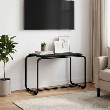 vidaXL TV Stand 60 x 35,5 x 42 cm Zwart eiken Bewerkt hout, Verzenden