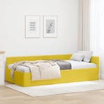 vidaXL Hoek Bed Frame met hoofdeinde Geel 80 cm x 200 cm, Verzenden, Nieuw