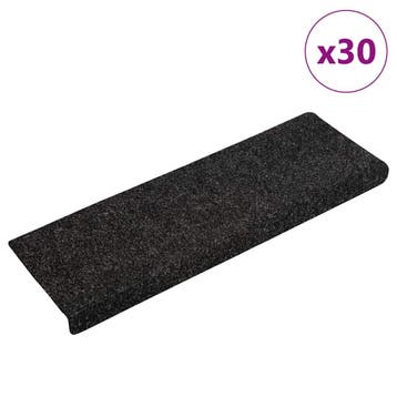vidaXL Trapmatten Zelfklevend 30 stuks 65x21x4 cm Zwart, Verzenden