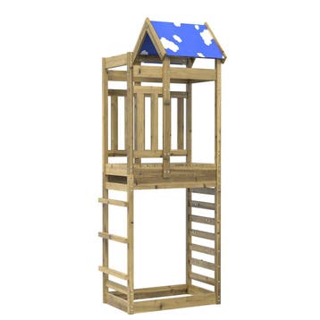 vidaXL Speeltoren Bruin 85 x 52,5 x 239 cm Massief, Kinderen en Baby's, Speelgoed | Buiten | Speeltoestellen, Verzenden, Nieuw