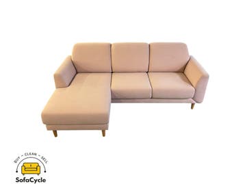 Hoekzetel roze in stof, hoek L – overstock, Verzenden, Nieuw