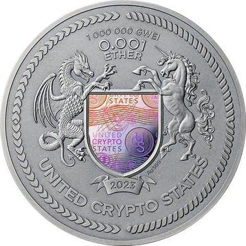 Verenigde Staten. 0.001 Ether 2023 Binary Puma - Binary