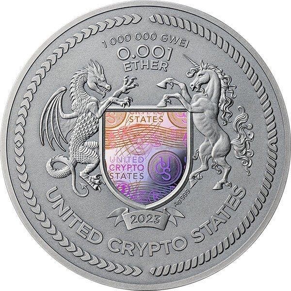 Verenigde Staten. 0.001 Ether 2023 Binary Puma - Binary, Timbres & Monnaies, Monnaies | Europe | Monnaies non-euro