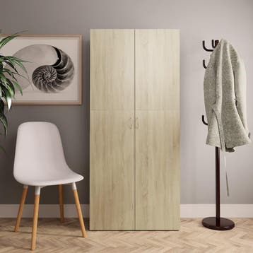 vidaXL Schoenenkast 80x35,5x180 cm bewerkt hout sonoma, Verzenden, Nieuw