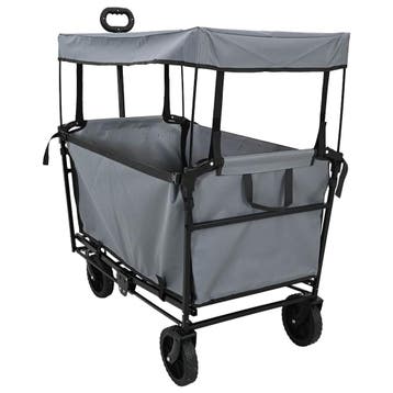 vidaXL Opvouwbare handtrolley met dak 105 x 56,5 x 116 cm, Doe-het-zelf en Bouw, Verzenden, Nieuw