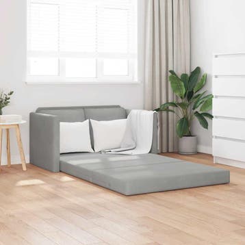 vidaXL Slaapbank vloermodel 2-in-1 122x204x55 cm fluweel, Verzenden