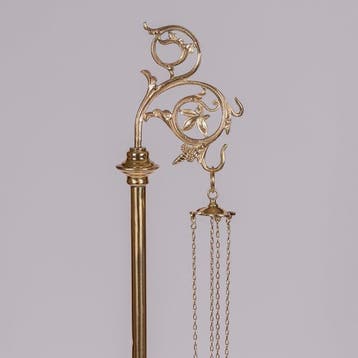 Wierookstandaard met vat en scheepje - Messing - 1850-1900, Antiek en Kunst