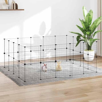 vidaXL Huisdierenkooi met deur 36 panelen 175x140x70 cm, Dieren en Toebehoren, Verzenden, Nieuw