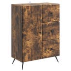 vidaXL Dressoir met lade Gerookt eiken 66 x 34,5 x 90 cm, Verzenden, Nieuw