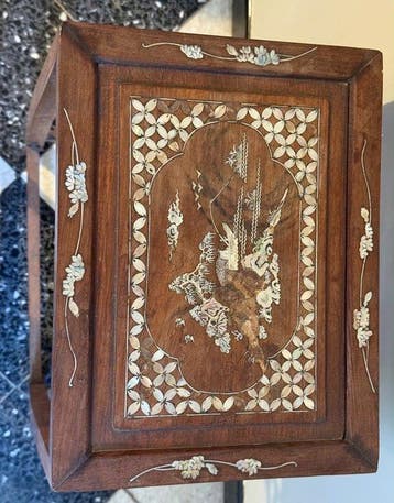 Tafelstandaard - hard hout, parel of moeder - China - Paar