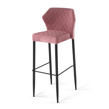 Barkruk Louis | Brandvertragend | Roze | Velours |, Verzenden, Nieuw in verpakking