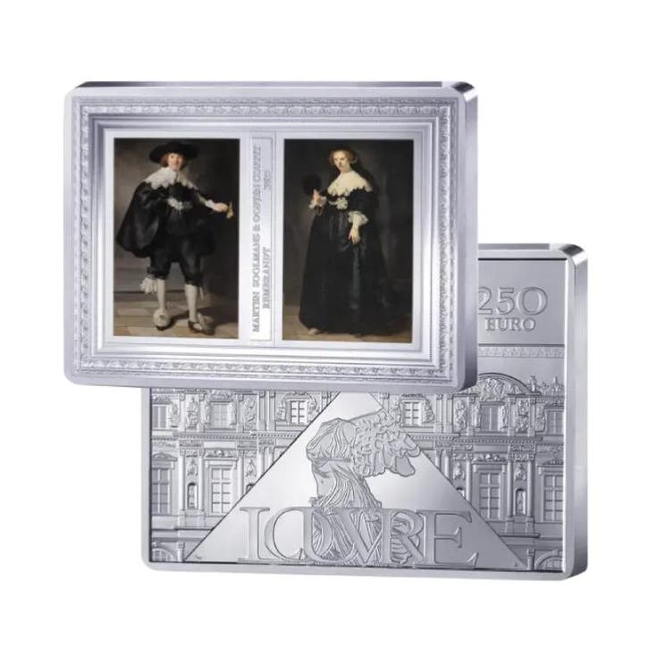 1/2 kg zilveren Rembrandt munt, Postzegels en Munten, Edelmetalen en Baren