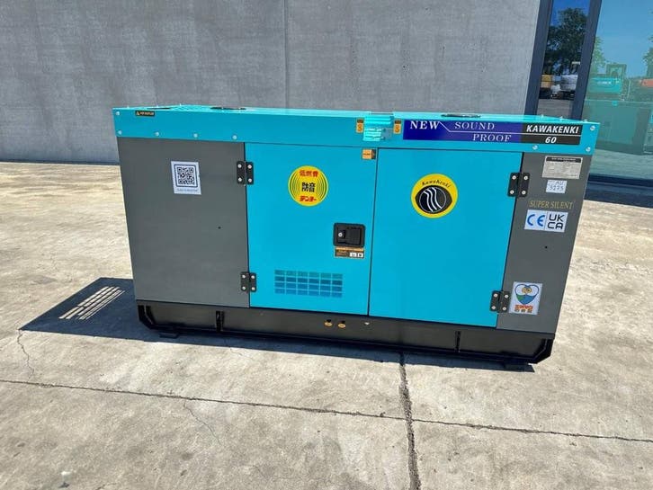 Veiling: Generator Kawakenki KK60-III-SSS 2026 Nieuw, Articles professionnels, Machines & Construction | Générateurs, Enlèvement