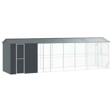 vidaXL Vogelkooi Antraciet 860 x 208 x 247 cm Gegevens staal, Verzenden