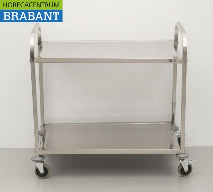HCB inox Chariot de service 2 étages 95 cm Restauration, Articles professionnels, Horeca | Autre, Envoi