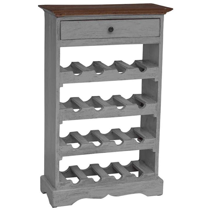 vidaXL Wijnrek 55x23x85 cm massief mahoniehout, Huis en Inrichting, Woonaccessoires | Wijnrekken, Nieuw, Verzenden