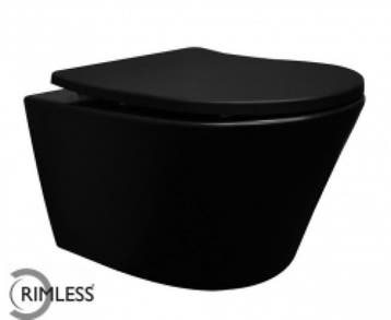 Sanifun hangtoilet Nero 520 mat-zwart B, Ophalen of Verzenden, Nieuw, Toilet