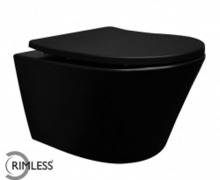 Sanifun hangtoilet Nero 520 mat-zwart B, Doe-het-zelf en Bouw, Sanitair, Toilet, Nieuw, Ophalen of Verzenden