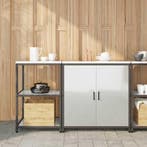 vidaXL Keukenopbergsysteem met plank 2 pcs Zilver Gegevens, Huis en Inrichting, Verzenden, Nieuw