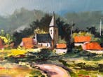Philippe Laurent (XX-XXI) - Lumières sur le village, Antiek en Kunst