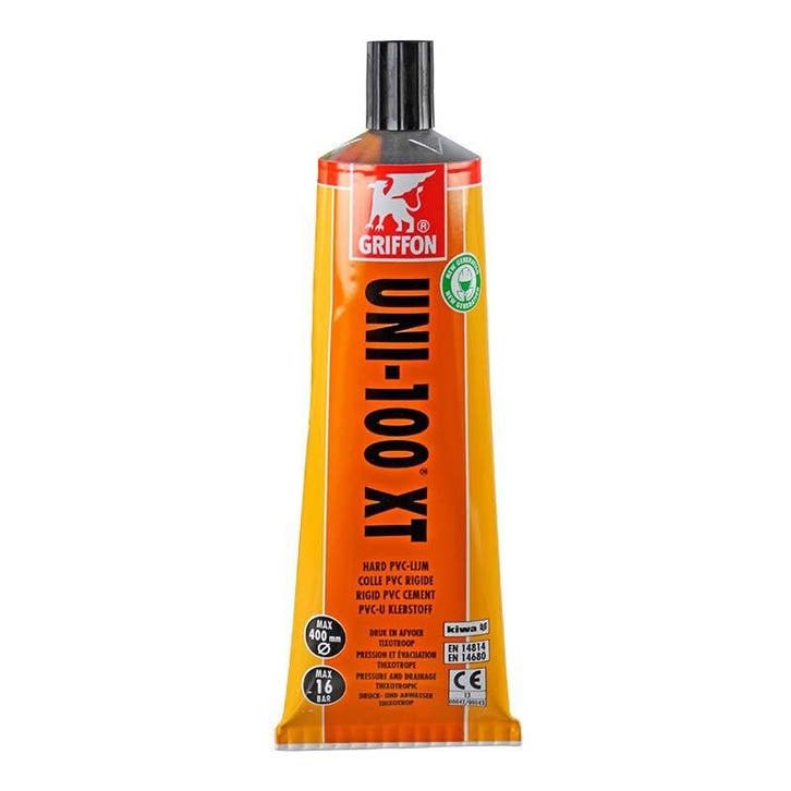 Griffon UNI-100 PVC lijm voor kunststof kanalen (125 ml), Doe-het-zelf en Bouw, Ventilatie en Afzuiging, Nieuw, Verzenden