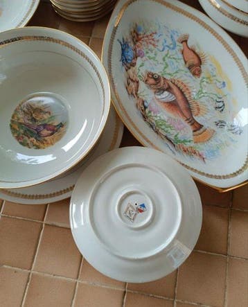 Porcelaine de Limoges - Service de table - Porcelaine