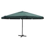 vidaXL Parasol Samos 500 cm aluminium groen, Tuin en Terras, Verzenden, Nieuw