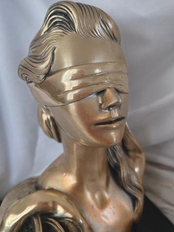 sculptuur, Dea Bendata - 20 cm - Hars en zwaar marmerpoeder