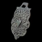 Médiéval Bronze Très rare pendentif dattelage de cheval du
