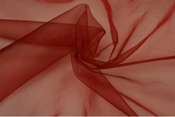 15 meter organza stof - Bordeaux rood, Verzenden
