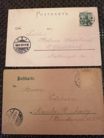 Duitsland - Postkaarten uit 1897-Duitsland - Ansichtkaart, Verzamelen, Gelopen