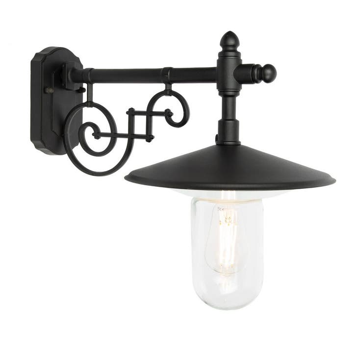 Stal- &amp; Boerderijlampen Merano Wandlamp Zwart, Tuin en Terras, Buitenverlichting, Minder dan 50 watt, Nieuw, Aluminium, Wandlamp