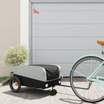 vidaXL Fietstrailer 30 kg ijzer zwart en grijs, Verzenden