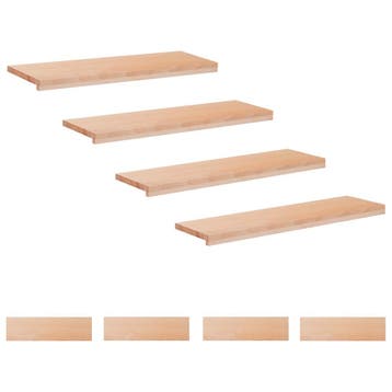 vidaXL Trapmatten 8 st Naturel 100 x 25 x 2 cm Massief, Doe-het-zelf en Bouw, Ladders en Trappen, Verzenden, Nieuw