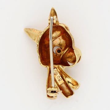 Broche - 18 carats Or jaune Diamant (Naturelle)