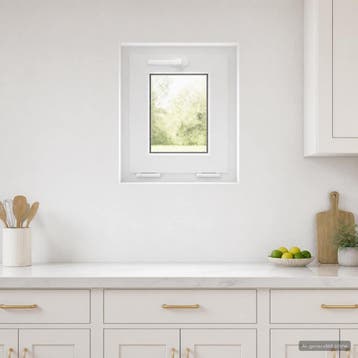 vidaXL Kleur binnenkant kelderraam Wit RISOR 40 x 45 cm, Verzenden