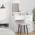 vidaXL Kaptafel met spiegellichten Wit 50 x 41 x 135 cm, Verzenden, Nieuw