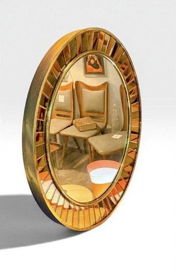 Miroir mural - Cristal, Antiquités & Art