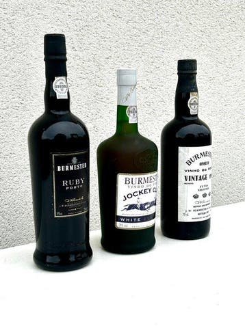 1985 Burmester Vintage, Jockey Club White Extra Dry & Ruby -, Nieuw