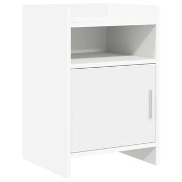 vidaXL Nachttafels Wit 40 x 36 x 60 cm Bewerkt hout, Huis en Inrichting, Slaapkamer | Nachtkastjes, Verzenden, Nieuw