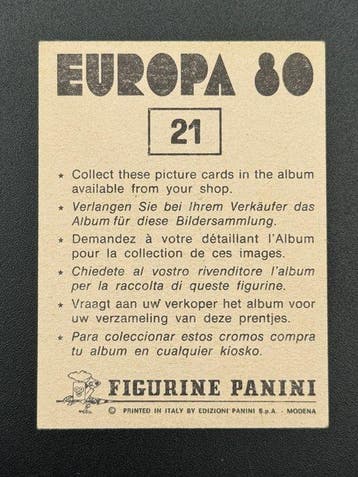 1980 Panini #21 Europa 80 - Logo - 1 Sticker - Presque, Verzamelen, Stickers, Nieuw