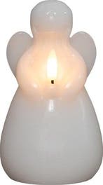 Ledkaars engel wax 3d flame annas collection op batterij, Nieuw