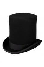 Luxe Hoge Hoed Zwart Extra Hoog Model 59 100% Wol Heren Dame, Ophalen of Verzenden, Nieuw