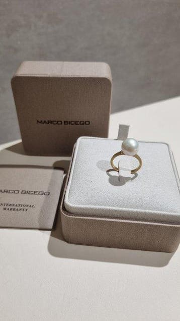 Marco Bicego - Ring - 18 karaat Geel goud Parel, Handtassen en Accessoires, Nieuw