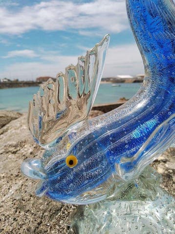 Murano - Figure - Bullicante Sommerso 33cm - Verre, Antiek en Kunst