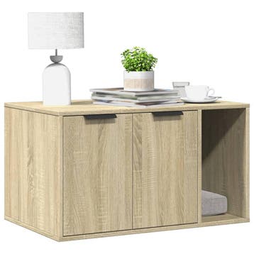 vidaXL Kattenbakkast 80x50x45 cm bewerkt hout sonoma, Verzenden